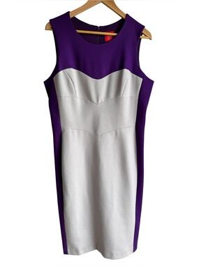 Hazel Mae Colourblock Sheath Dress Sz XL Fitted Pencil Bodycon Career Office